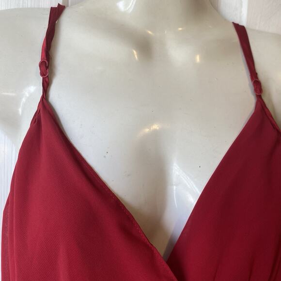 Y2K Frederick's Of Hollywood Lingerie 1X Babydoll Red Wedding Nightie Sexy Love - Picture 5 of 8